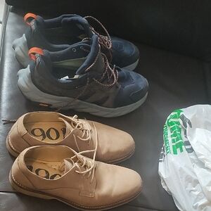 Hoka Navy and Orange Sneakers